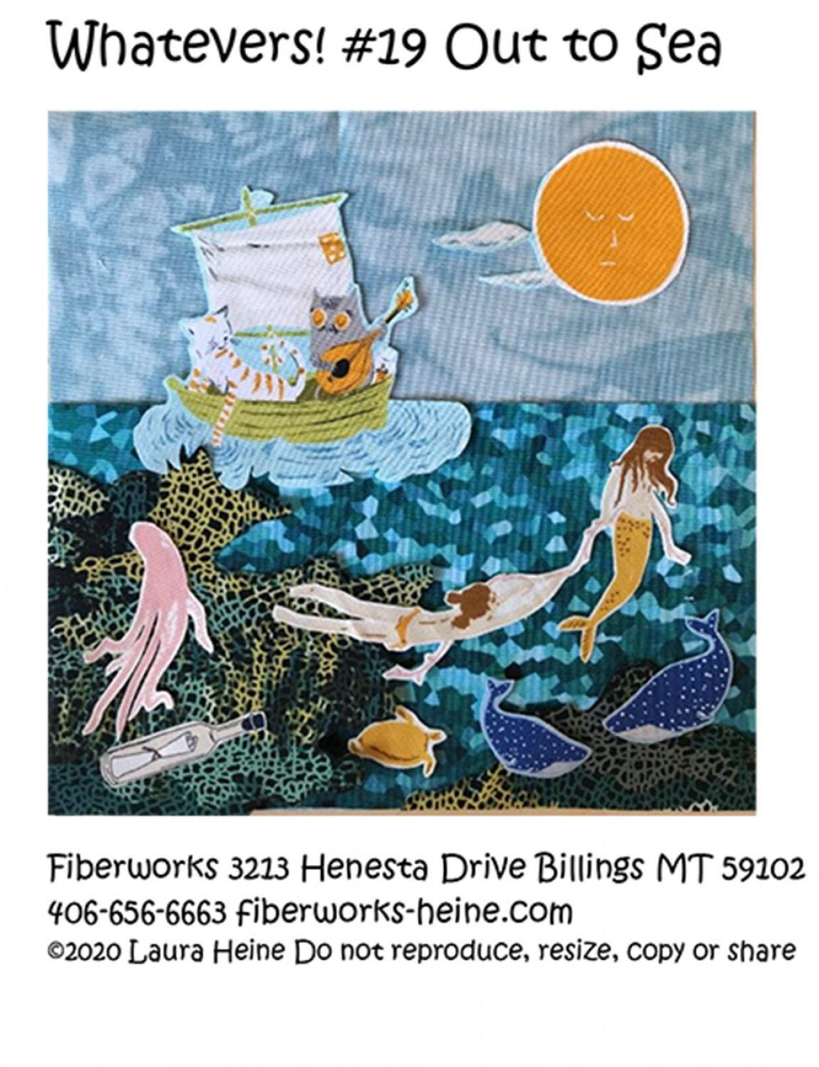 Laura Heine WHATEVERS! 19 Out to Sea Collage Pattern , quilting and craft projects