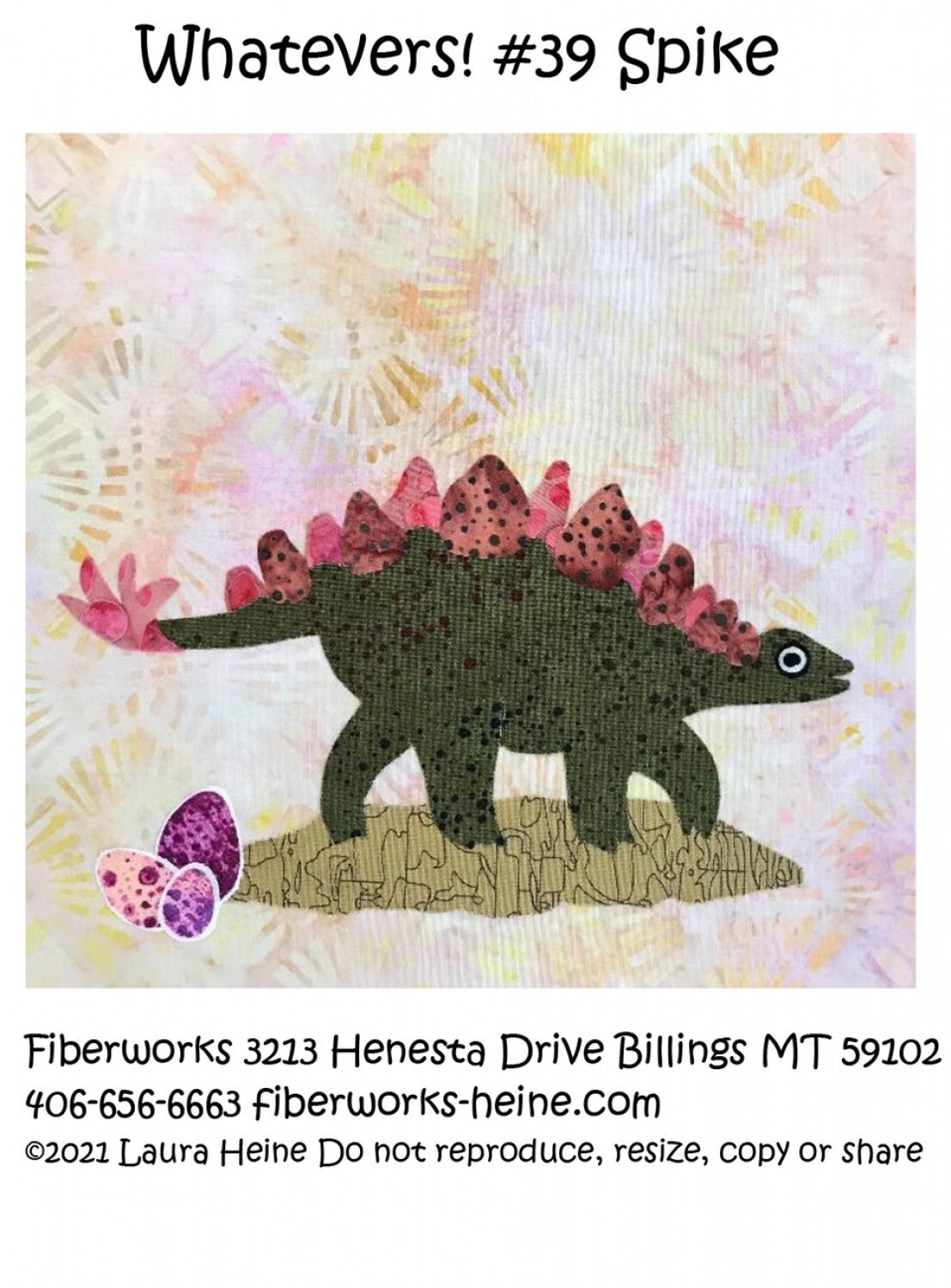 Laura Heine WHATEVERS! 39 Spike Collage Pattern , quilting and craft projects