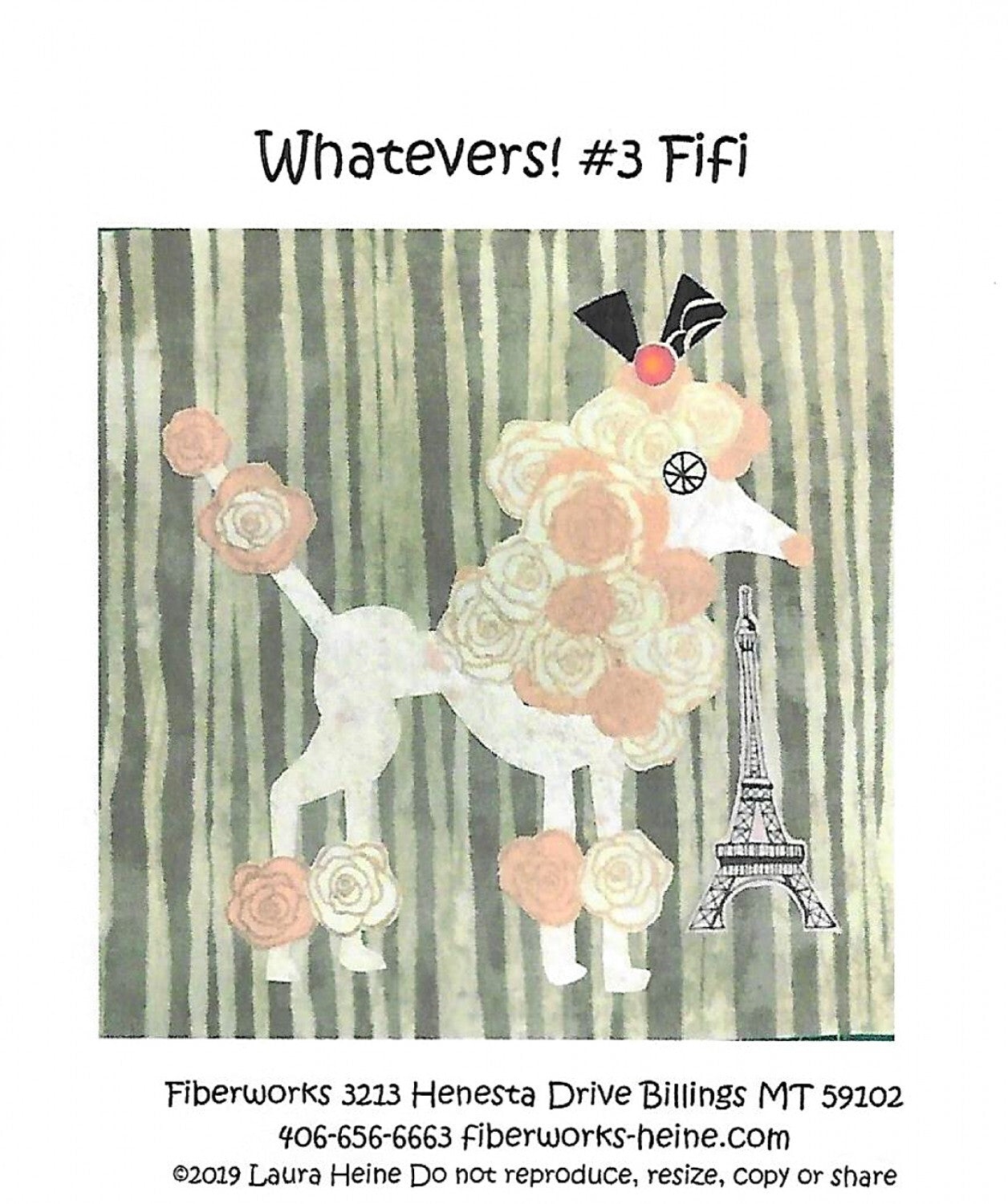 Laura Heine WHATEVERS! 3 Fifi Collage Pattern , quilting and craft projects