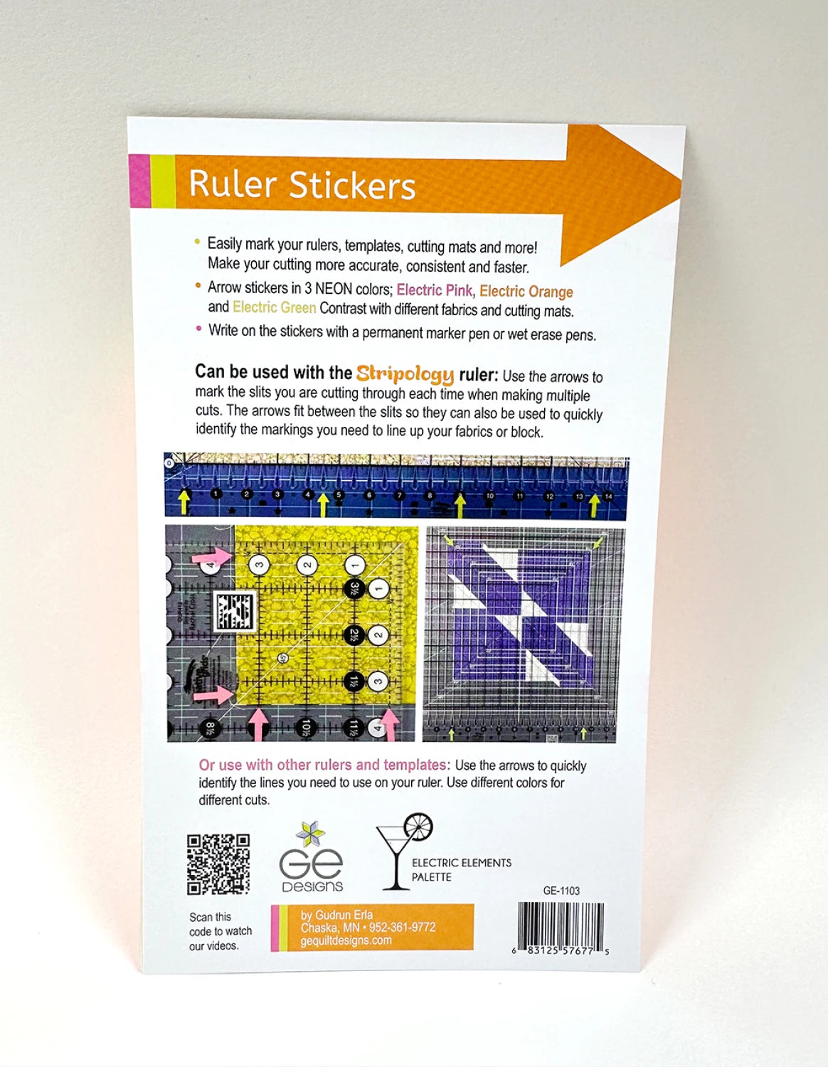 G-Easy Ruler Stickers - Electric Elements Palette