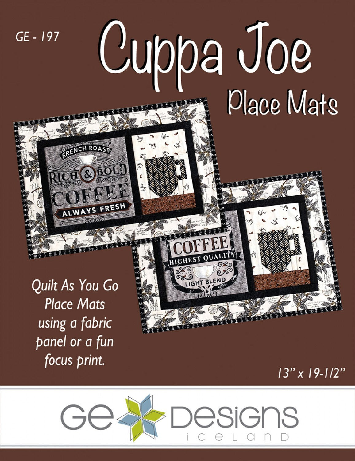 Cuppa Joe Place Mats Pattern , quilting and craft projects