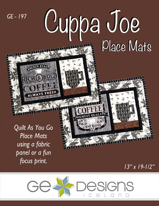 Cuppa Joe Place Mats Pattern , quilting and craft projects