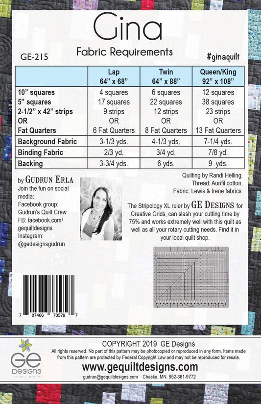 Gudrun Erla - Gina Quilt Pattern , quilting and craft projects