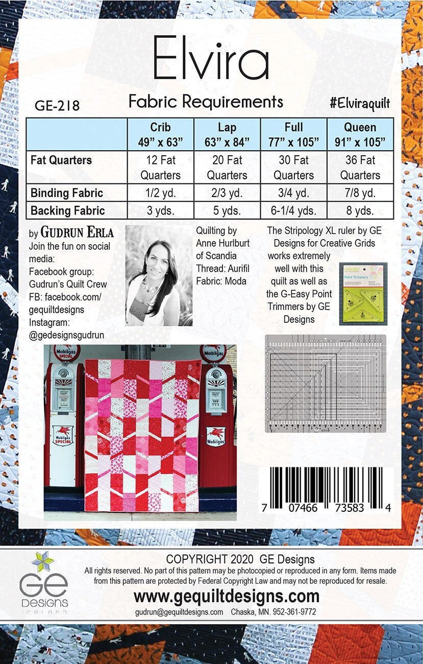 Gudrun Erla - Elvira Quilt Pattern , quilting and craft projects