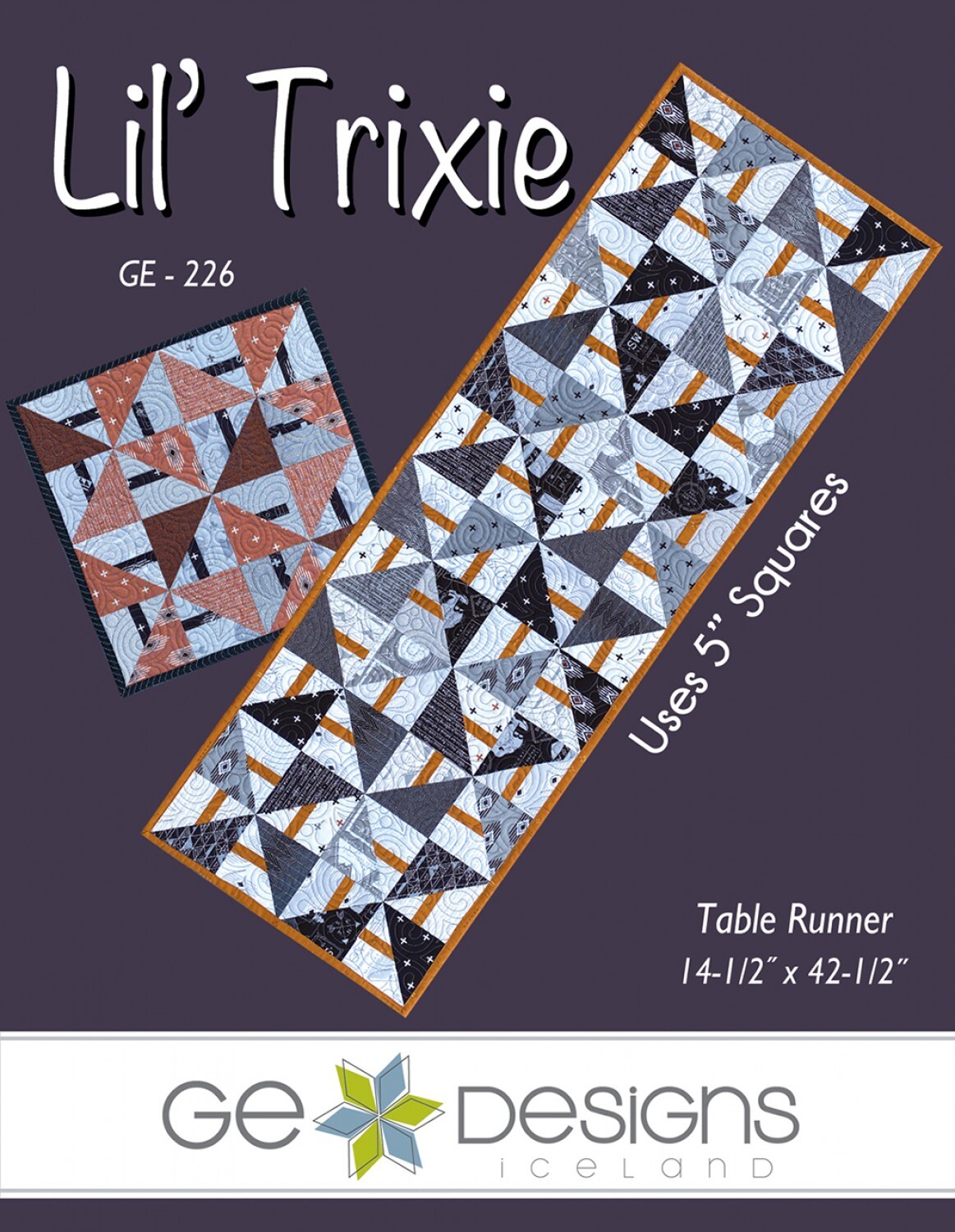 Gudrun Erla - Lil Trixie Table Runner Pattern , quilting and craft projects