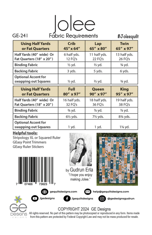 Jolee Quilt Pattern , quilting and craft projects