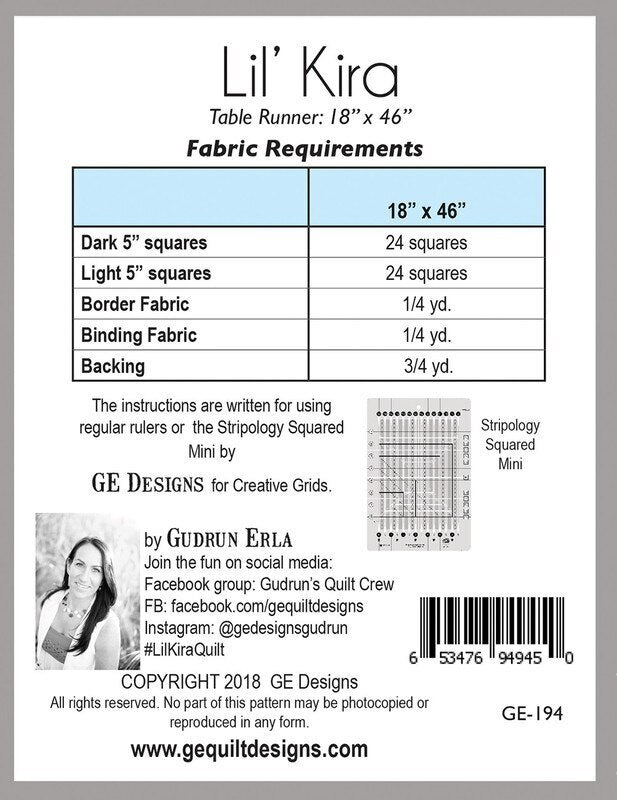 Lil’ Kira Table Runner Pattern , quilting and craft projects
