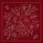 Sashiko Blossom Bouquet - Cherry Red , piecing and stitching