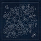 Sashiko Blossom Bouquet - Indigo , piecing and stitching