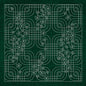 Sashiko Floral Geometric GREEN , piecing and stitching
