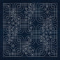 Sashiko Floral Geometric INDIGO , piecing and stitching