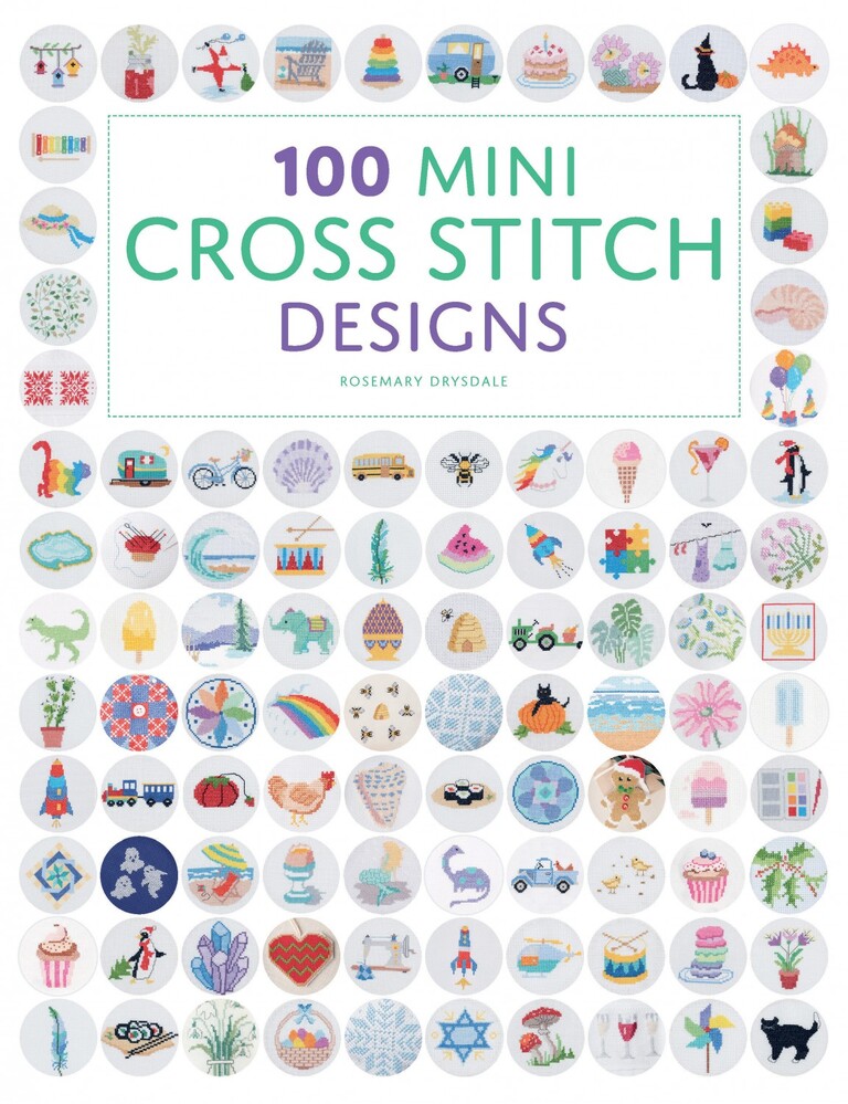 100 Mini Cross Stitch Designs Book , quilting and craft projects