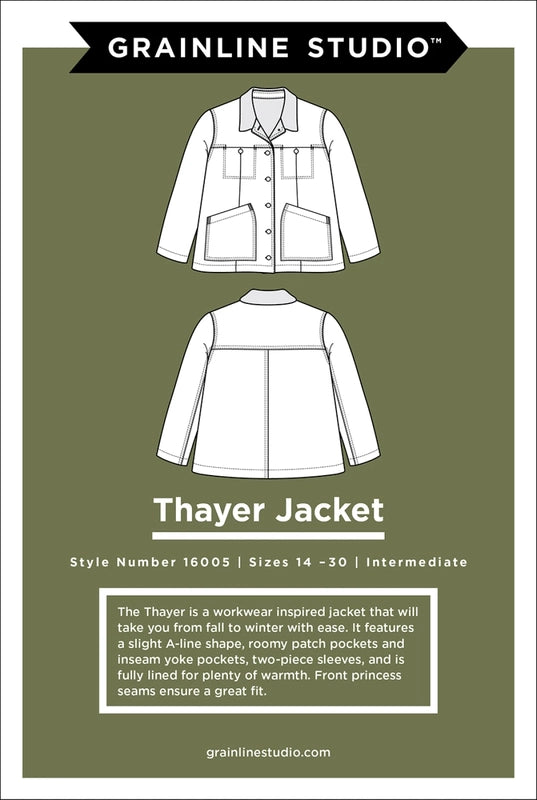 Thayer Jacket Pattern Sizes 14-30 , quilting and craft projects