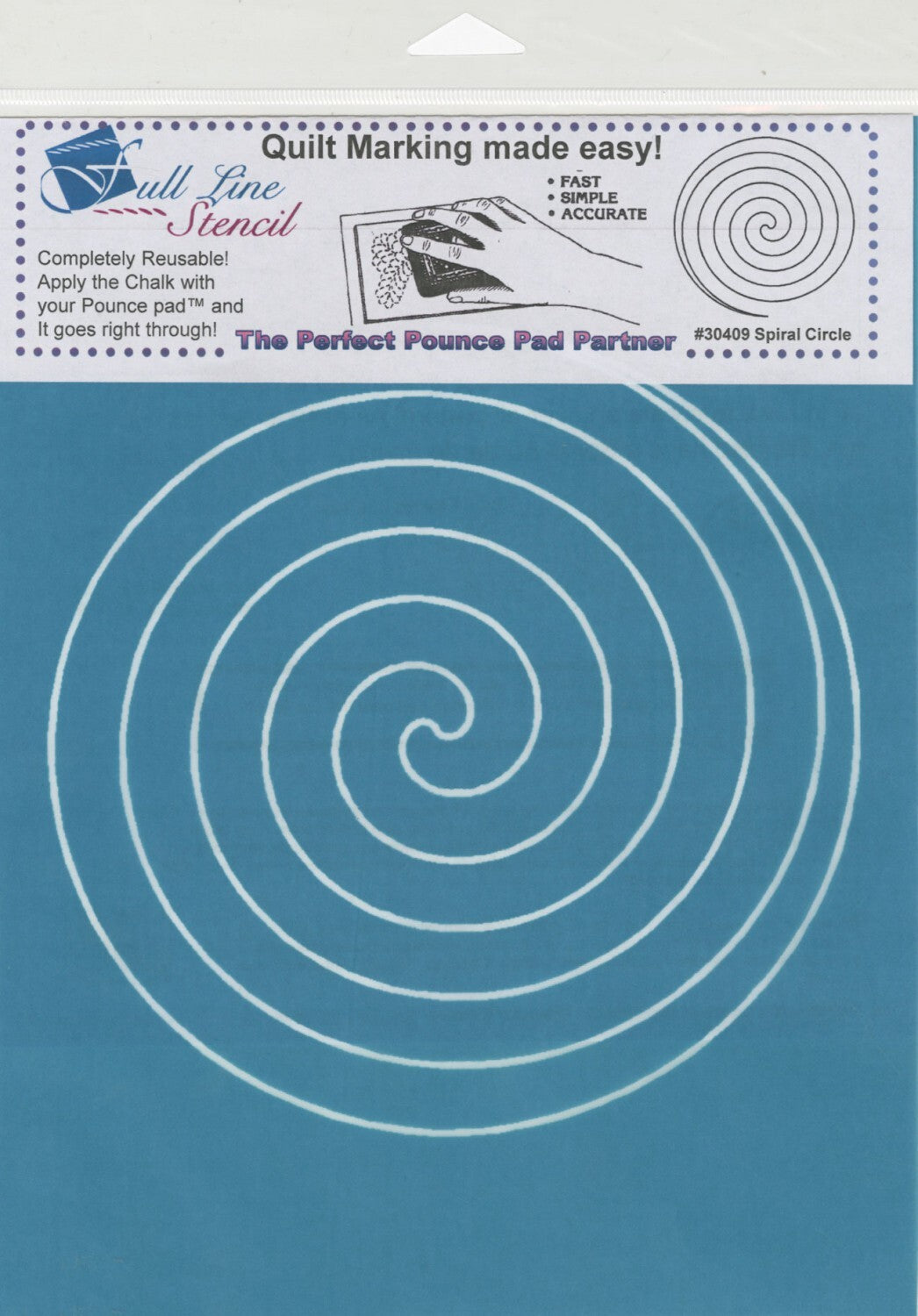 Full Line Stencil Large Spiral for precise cutting, marking and patchwork