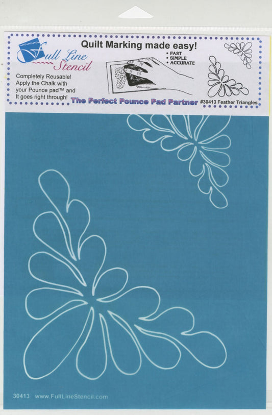 Full Line Stencil Feather Triangles for precise cutting, marking and patchwork