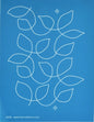 Full Line Stencil Enlarged Meandering Leaves for precise cutting, marking and patchwork