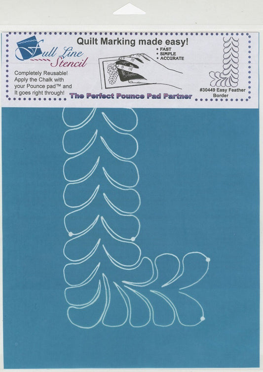 Full Line Stencil Easy Feather Border for precise cutting, marking and patchwork