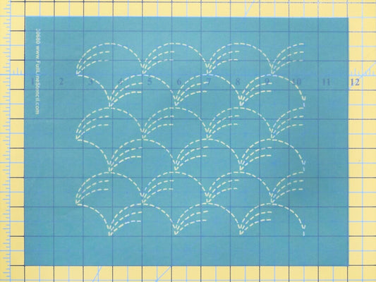 Full Line Stencil Sashiko Stitch Grass , piecing and stitching
