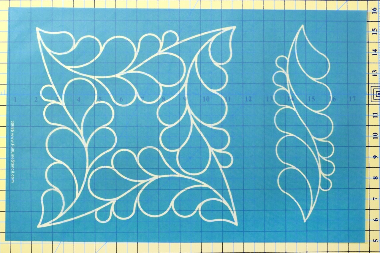 Full Line Stencil Lorin Square with Repeat for precise cutting, marking and patchwork
