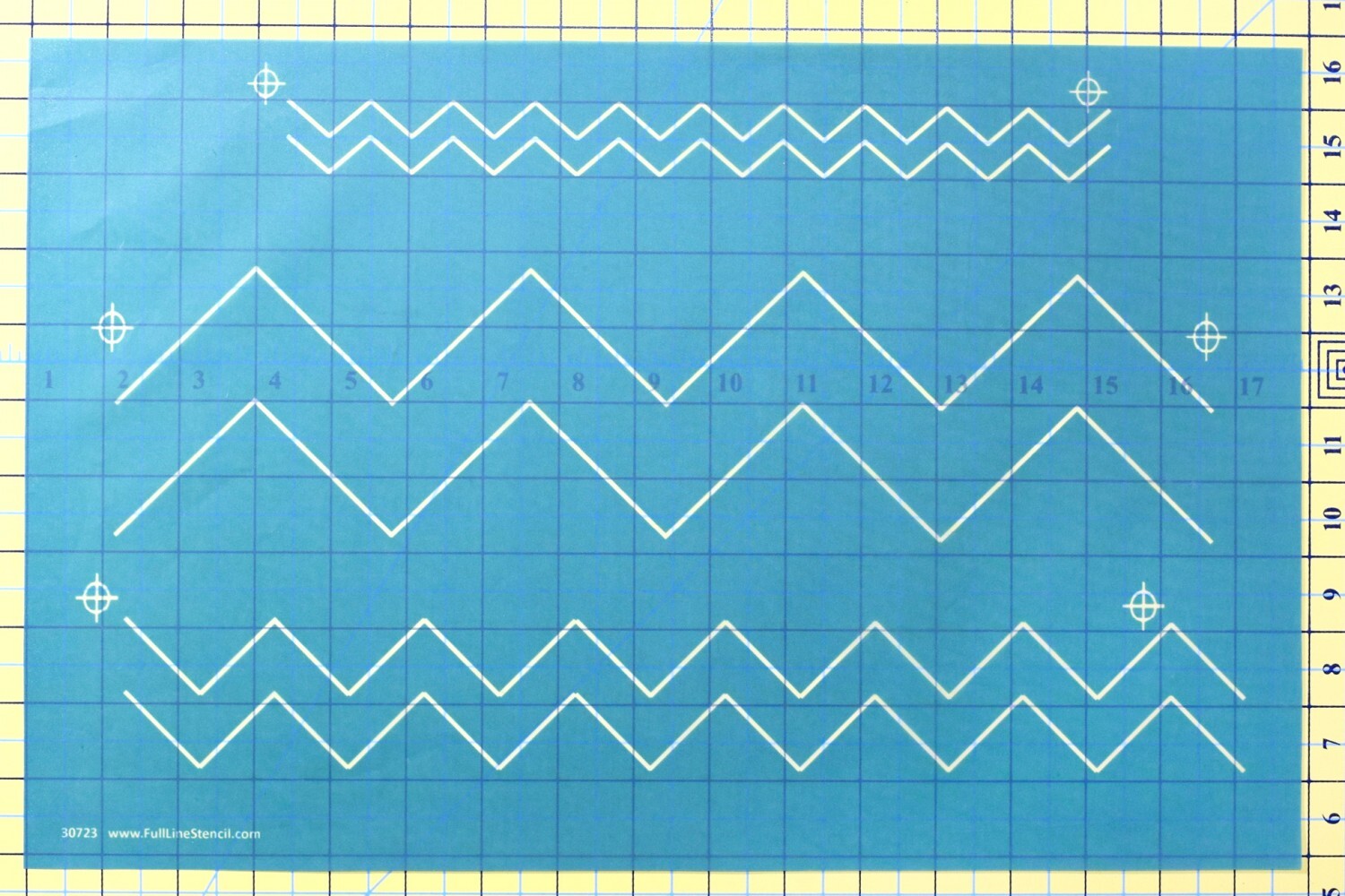 Full Line Stencil Chevron for precise cutting, marking and patchwork