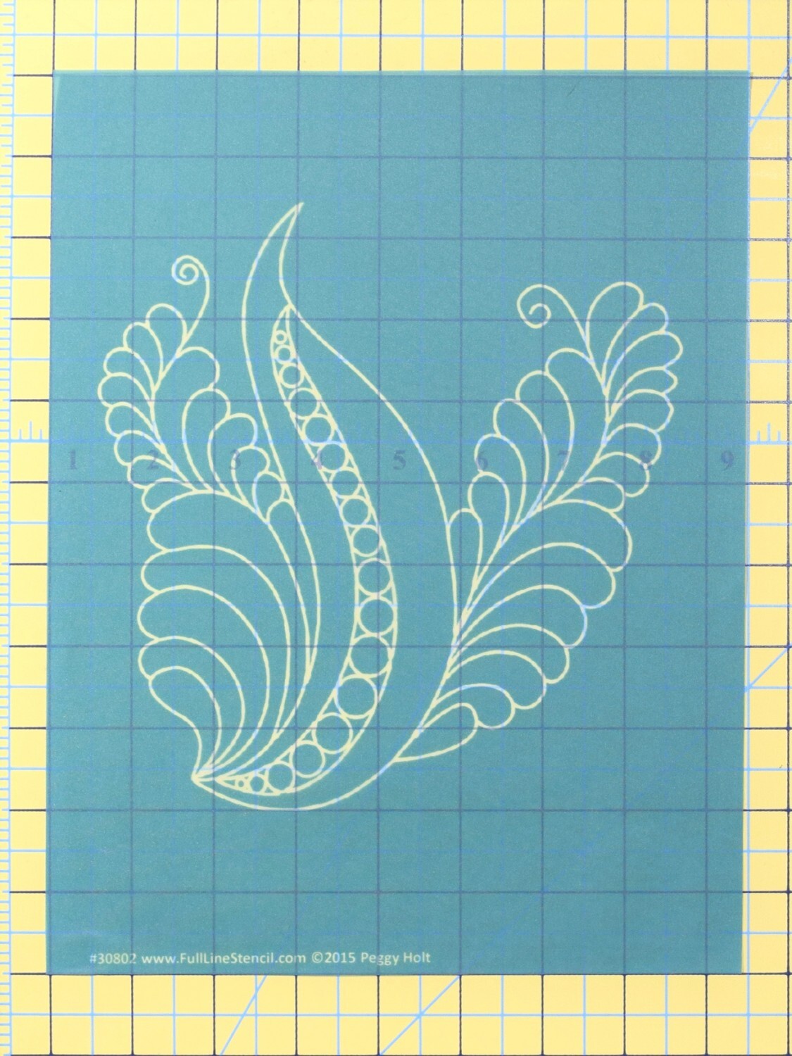 Full Line Stencil Dream Feather Elegant Bird for precise cutting, marking and patchwork
