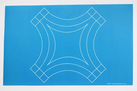 Full Line Stencil Intersecting Nine-Patch 229 mm for garment repair, mending and sewing projects