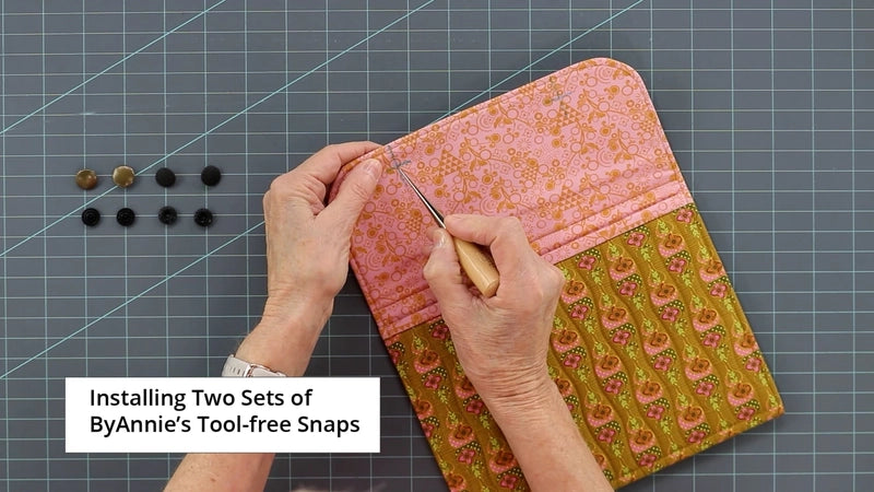 Tool-free Snaps - Set of Four - Antique Brass , crafting and sewing tasks