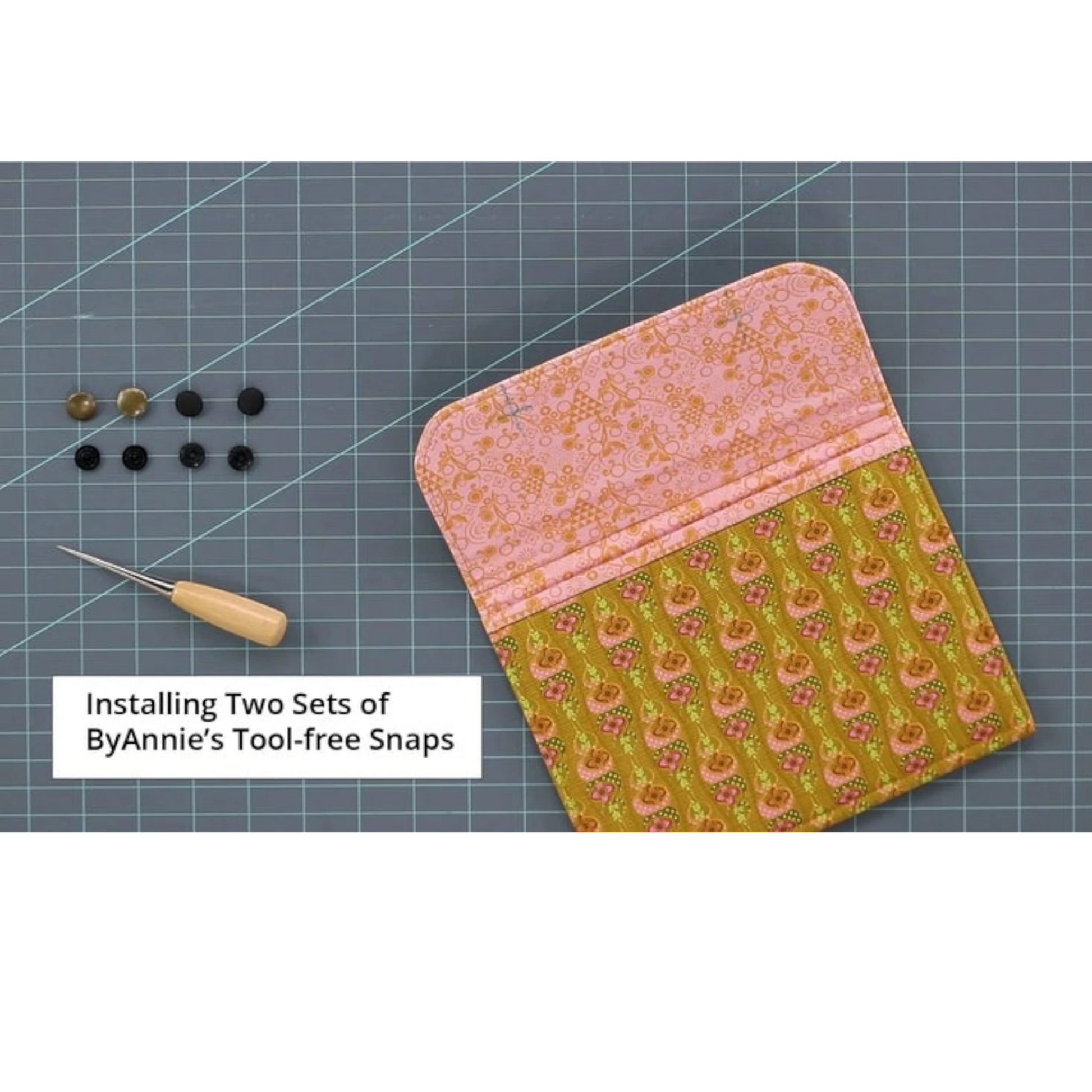 Tool-free Snaps - Set of Four - Nickel , crafting and sewing tasks