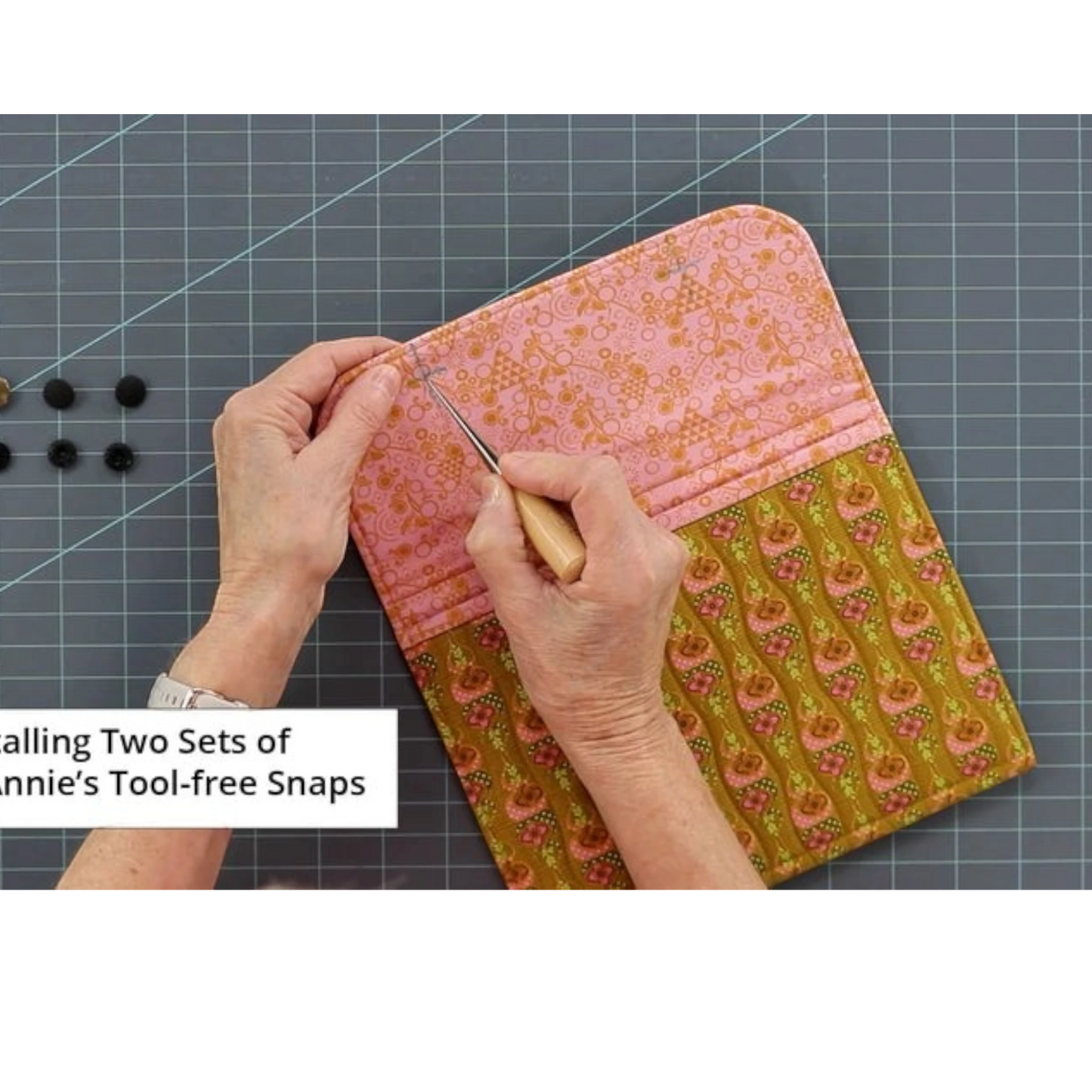 Tool-free Snaps - Set of Four - Nickel , crafting and sewing tasks