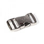 Side Release Buckle 25 mm NICKEL 1pc for bag making and sewing projects