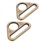 Triangle Ring Flat 25 mm Antique Brass Set of Two for bag making and sewing projects