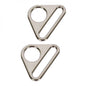 Triangle Ring Flat 25 mm NICKEL Set of Two for bag making and sewing projects