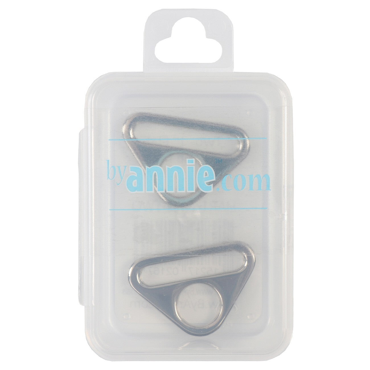 Triangle Ring Flat 25 mm NICKEL Set of Two for bag making and sewing projects