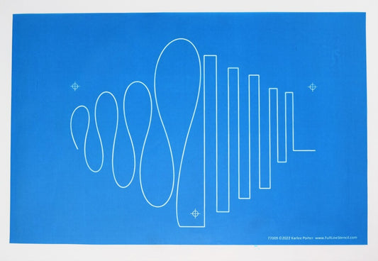 Full Line Stencil DOUBLE TROUBLE for precise cutting, marking and patchwork