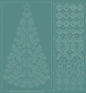 Wagara Sashiko Panel Season's Greeting Teal Blue for patchwork, quilting and sewing