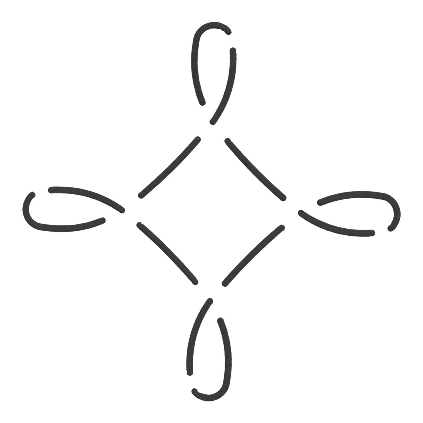 Quilt Stencil Simple Pinwheel for precise cutting, marking and patchwork