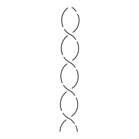 Quilt Stencil Simple Cable for precise cutting, marking and patchwork