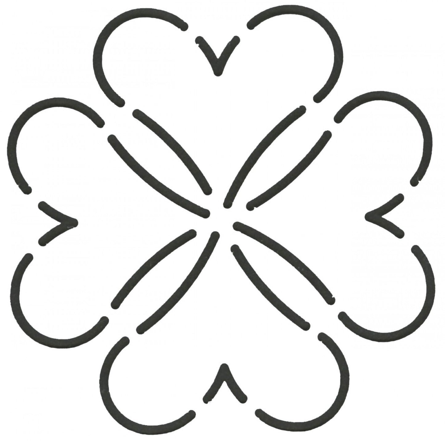 Quilt Stencil Small Heart Design for precise cutting, marking and patchwork