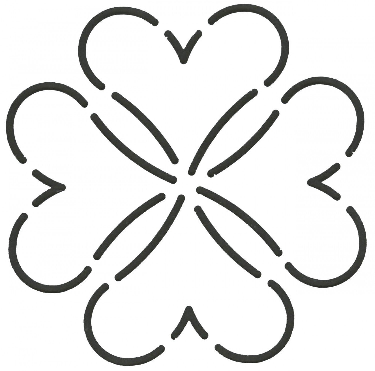 Quilt Stencil Small Heart Design for precise cutting, marking and patchwork