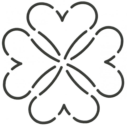 Quilt Stencil Small Heart Design for precise cutting, marking and patchwork