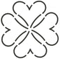 Quilt Stencil Small Heart Design for precise cutting, marking and patchwork
