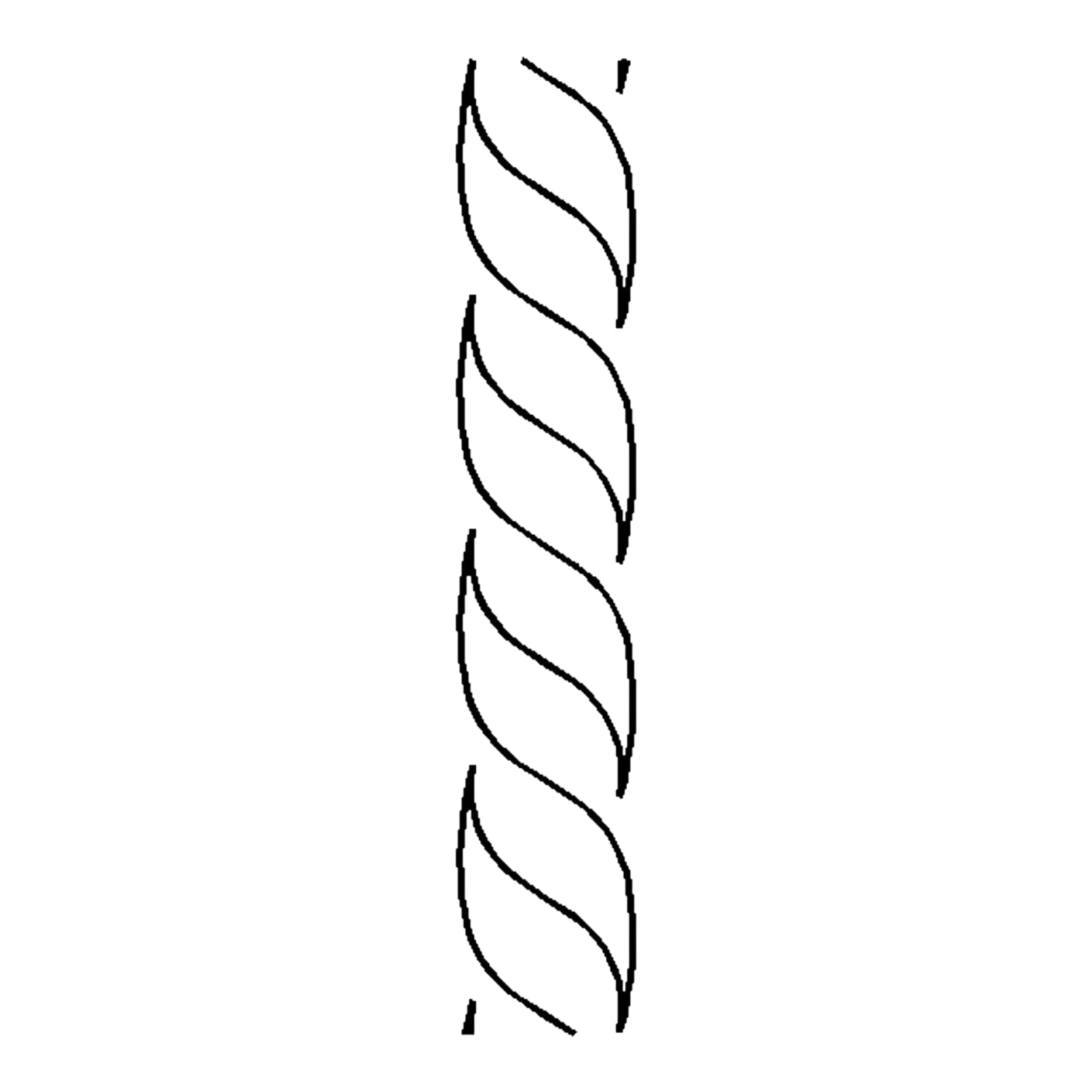 Quilt Stencil 38 mm Continuous Curve Rope for precise cutting, marking and patchwork
