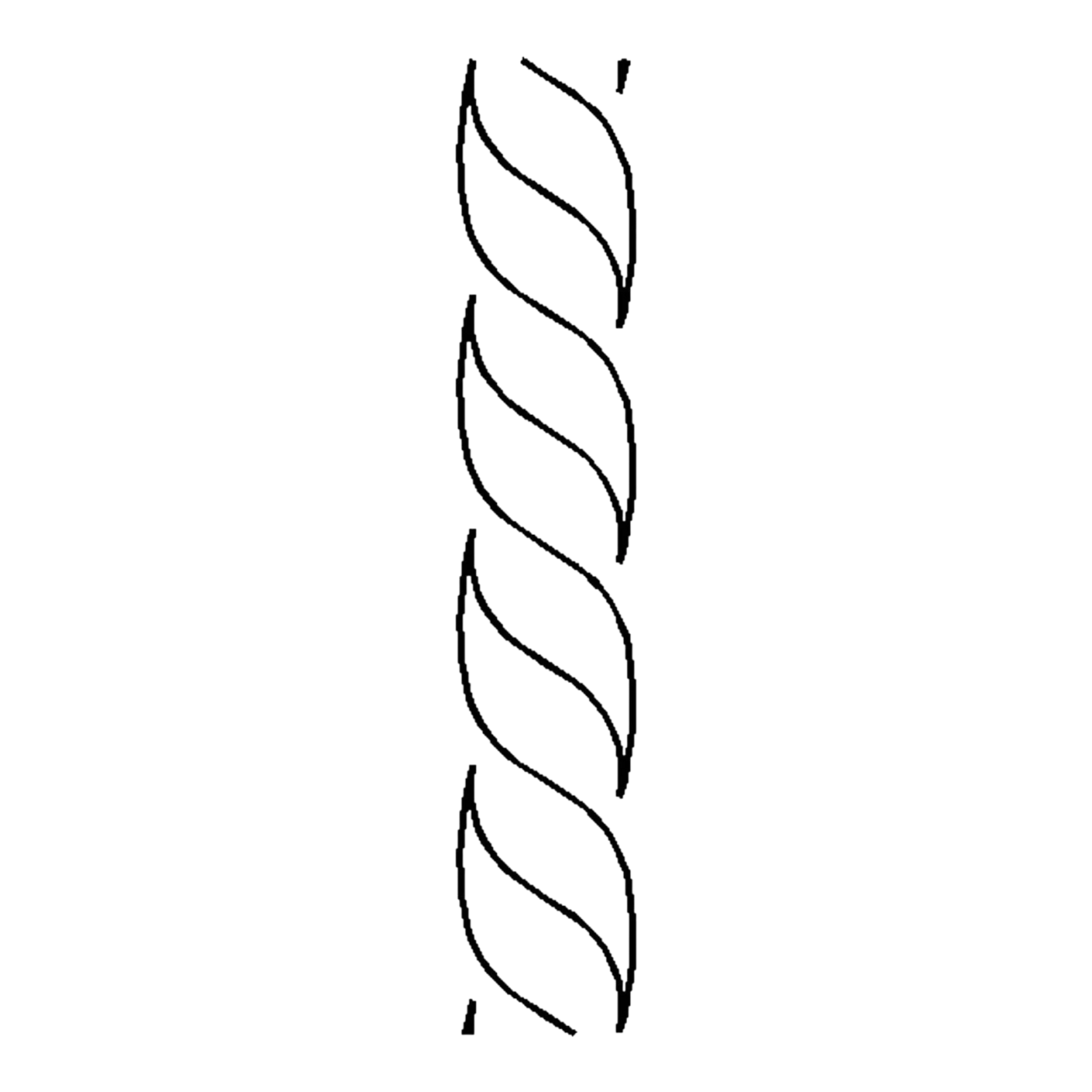 Quilt Stencil 38 mm Continuous Curve Rope for precise cutting, marking and patchwork