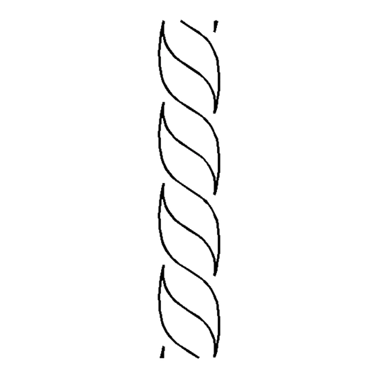 Quilt Stencil 38 mm Continuous Curve Rope for precise cutting, marking and patchwork