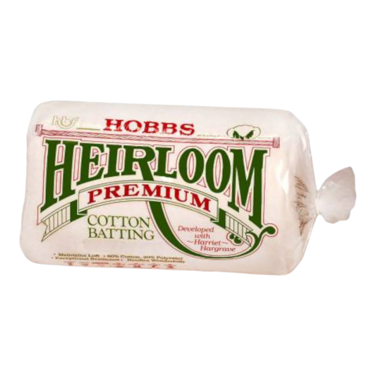 Heirloom Premium Cotton Blend Batting - TWIN for patchwork, quilting and sewing