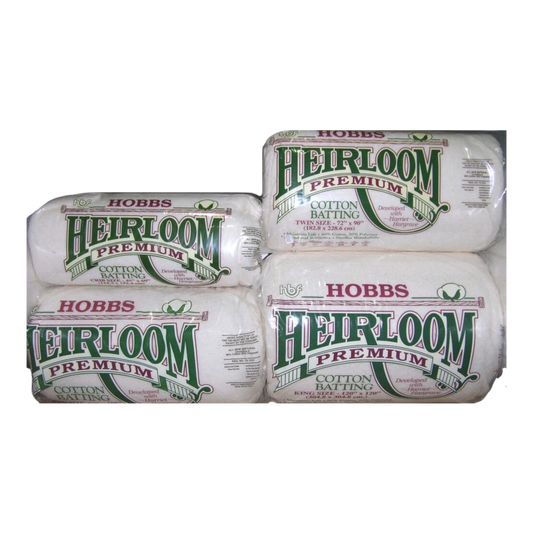 Heirloom Premium Cotton Blend Batting - QUEEN SIZE for patchwork, quilting and sewing
