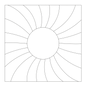 Quilt Stencil SUNSHINE for precise cutting, marking and patchwork