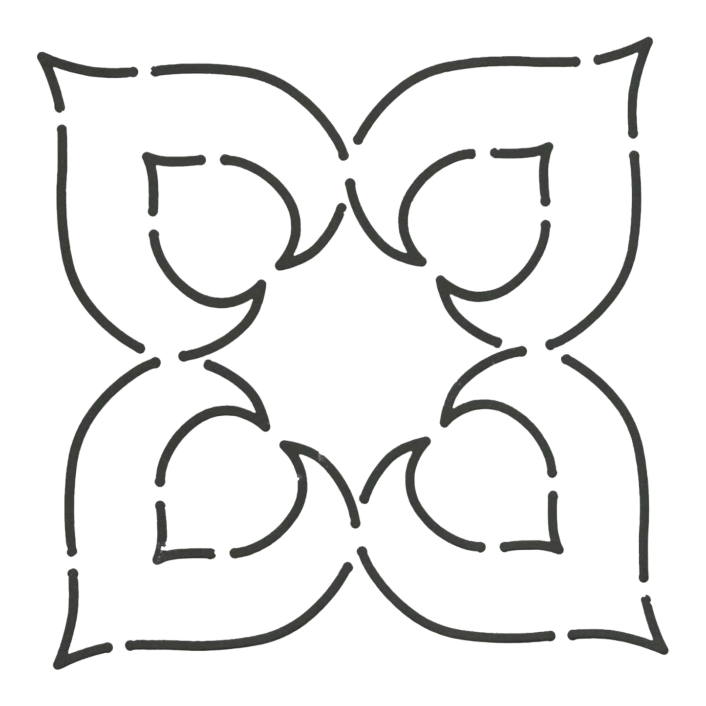 Quilt Stencil Spartan Summer - 102 mm for precise cutting, marking and patchwork