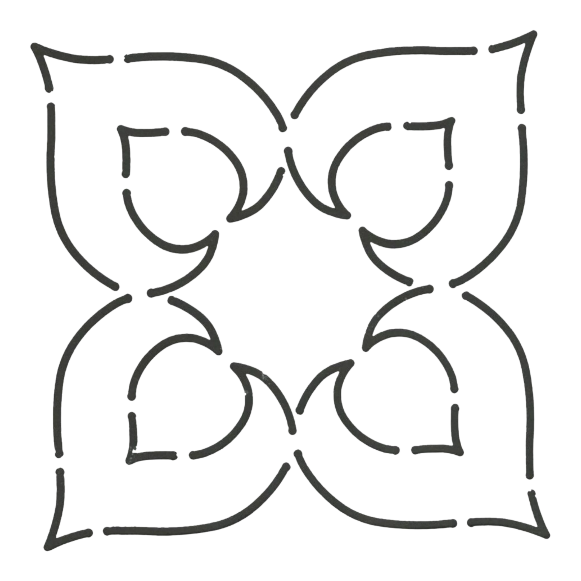 Quilt Stencil Spartan Summer - 102 mm for precise cutting, marking and patchwork