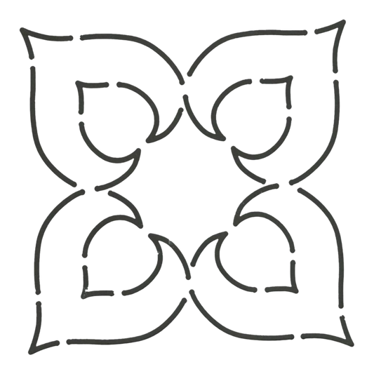 Quilt Stencil Spartan Summer - 102 mm for precise cutting, marking and patchwork